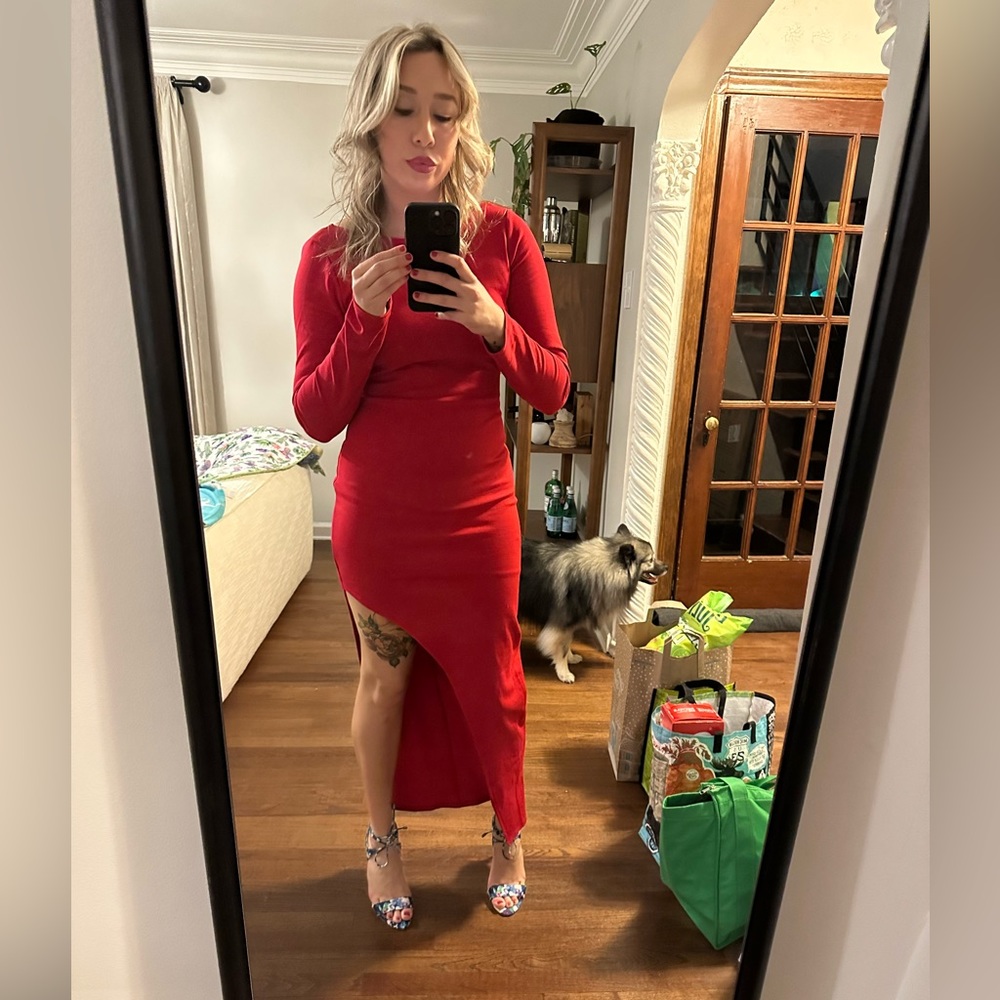 Red dress from Lulus